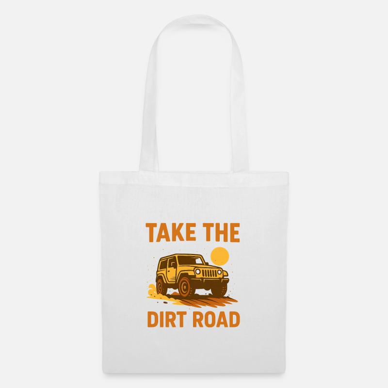Take the Dirt Road – Offroad Outback - Stoffbeutel - Weiß