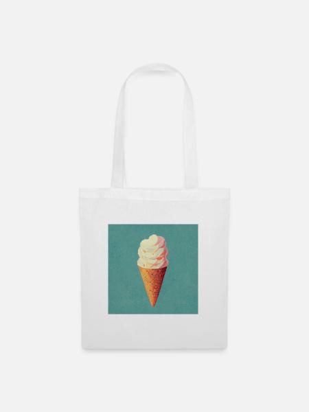 Eiscreme - Stoffbeutel - Weiß