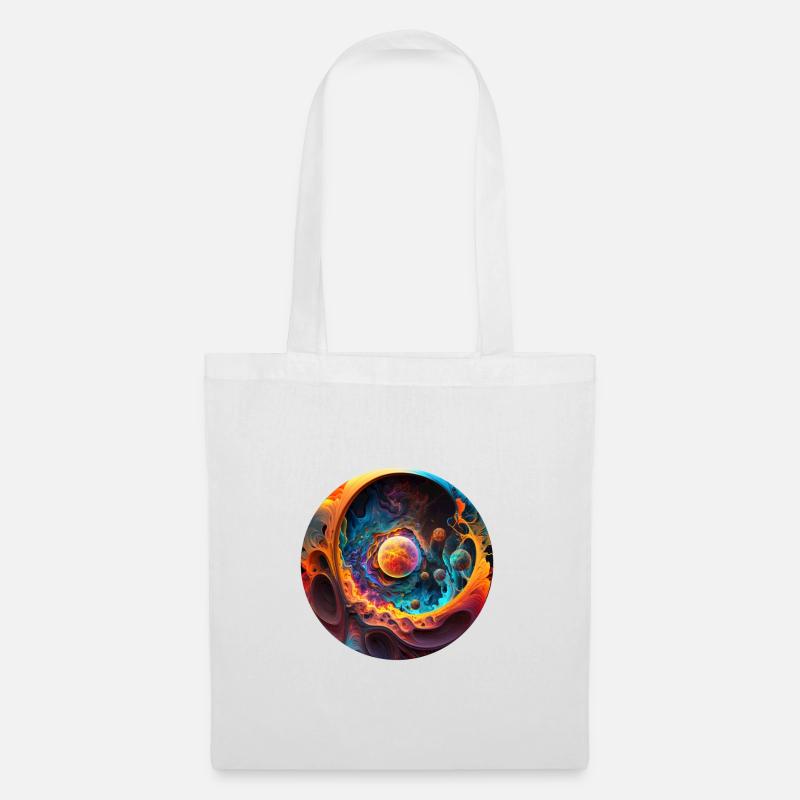 3D planets - Tote Bag - white