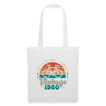 1980 Anniversaire velo cycliste Né en 1980 - Sac en tissu - blanc - Devant