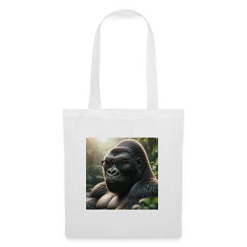 Gorilla mir Sonnenbrille - Stoffbeutel - Weiß - Vorne