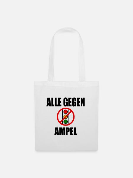 Alle gegen ampel - Stoffbeutel - Weiß
