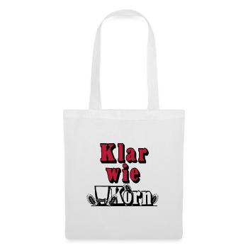 Korn , Party , Weizenkorn ,Klar wie Korn (25) - Stoffbeutel - Weiß - Vorne