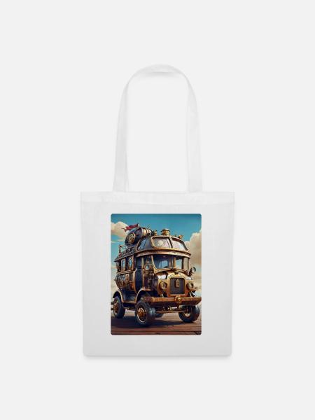 Steampunk Automobile 1.14 - Stoffbeutel - Weiß
