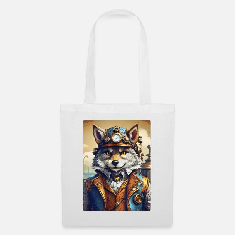 Steampunk Wolf 1.22 - Tote Bag - white