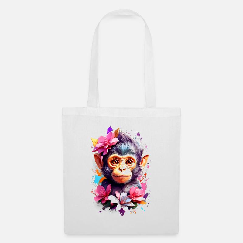 Monkey Monkey V1 24 02 - Tote Bag - white