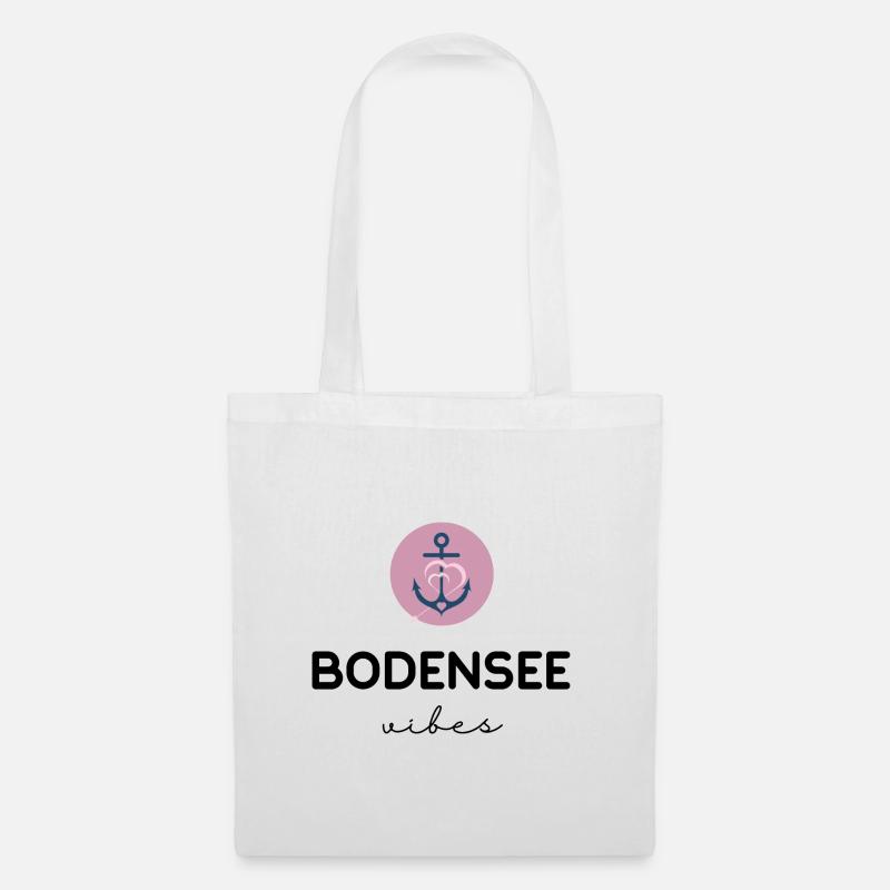 Bodensee Vibes Rose - Stoffbeutel - Weiß
