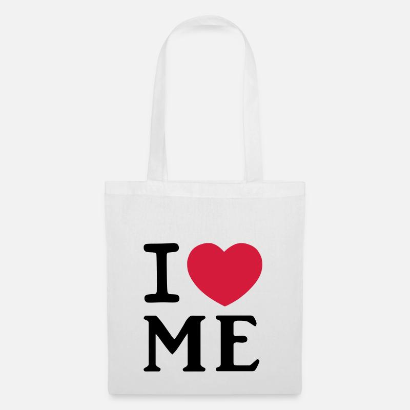 I Love Me Herz Logo - Stoffbeutel - Weiß