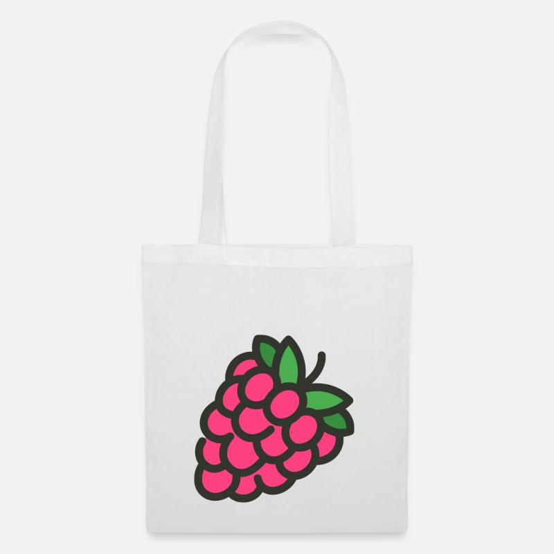 Raspberry - Himbeeren MOTIV - Stoffbeutel - Weiß