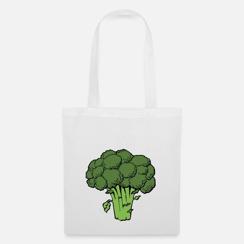 Broccoli Brokkoli Brokoli Gemüse Geschenk Idee - Stoffbeutel - Weiß