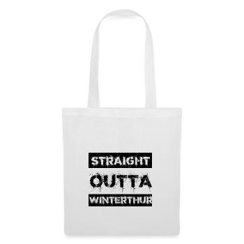 Straight Outta Winterthur Schweiz Geschenk Stadt - Stoffbeutel - Weiß - Vorne