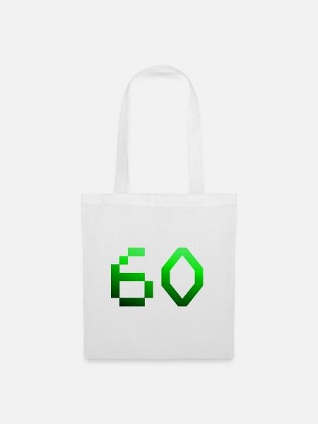 für Männer, 60 Pixelgrafik - Stoffbeutel - Weiß