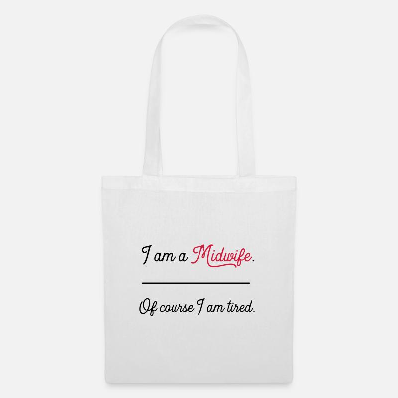 midwifetired - Tote Bag - white