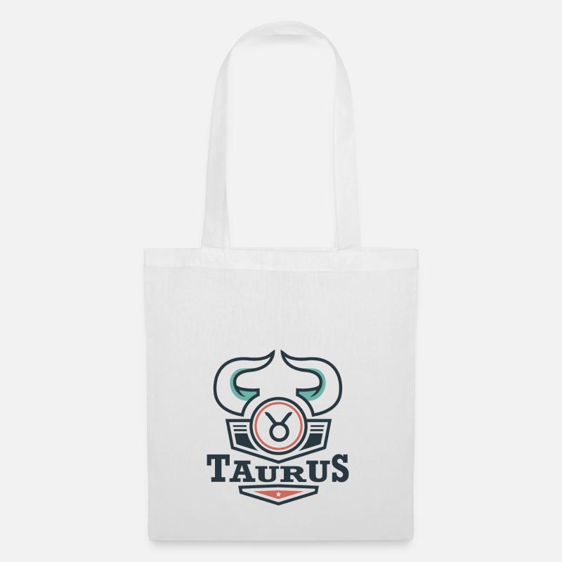 Sternzeichen Stier Taurus Mai Juni Geschenk - Stoffbeutel - Weiß