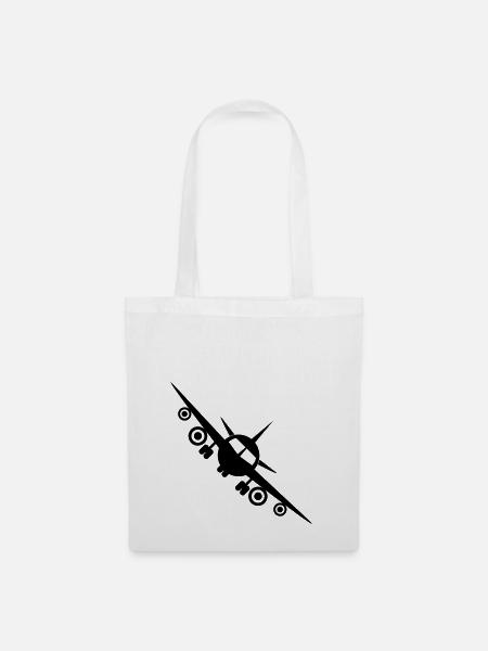 Avion - Fly - Sac en tissu - blanc