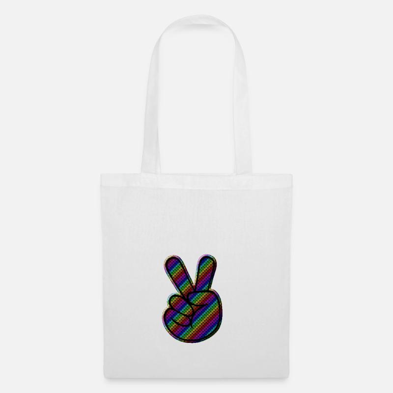 Peace ✌🏻 - Stoffbeutel - Weiß