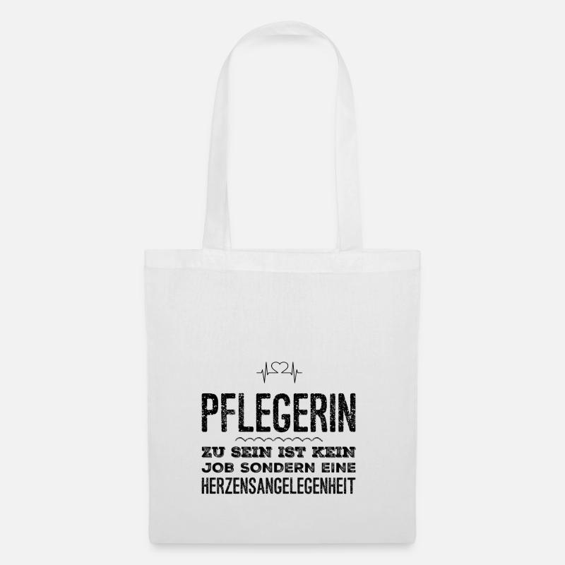 Pflegerin T-Shirt Geschenk - Stoffbeutel - Weiß