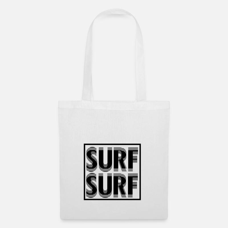 surf surf/ exklusives Surfer Design Unisex - Stoffbeutel - Weiß