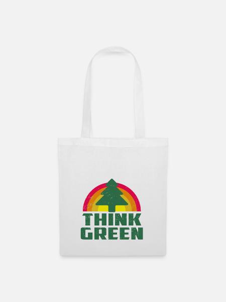 Cool Think Green T-shirt - Stoffbeutel - Weiß