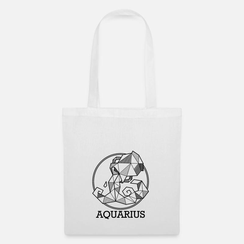 Sternzeichen Wassermann Geschenk Astro Aquarius - Stoffbeutel - Weiß