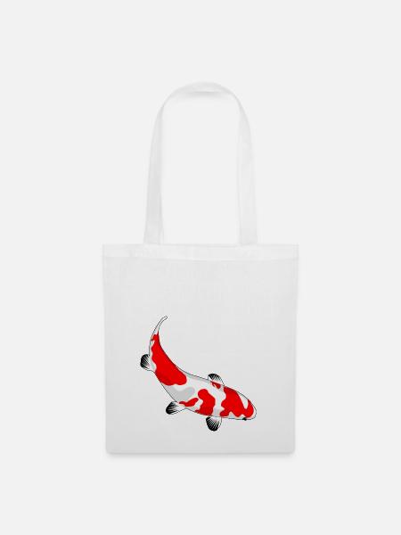 Koi Karpfen Geschenkidee Sonderangebot Geschenk - Stoffbeutel - Weiß