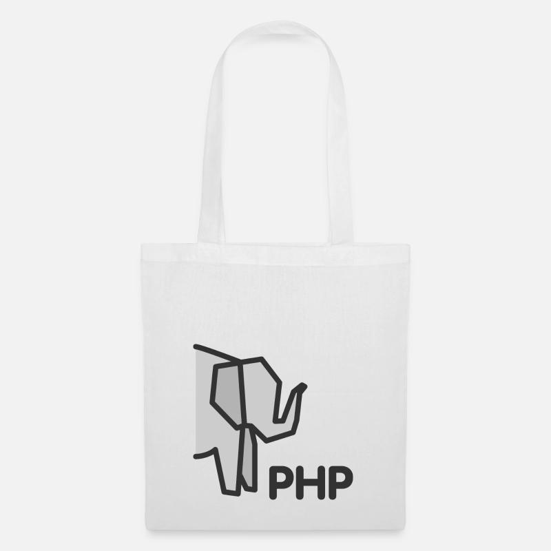 PHP Elefant - Stoffbeutel - Weiß
