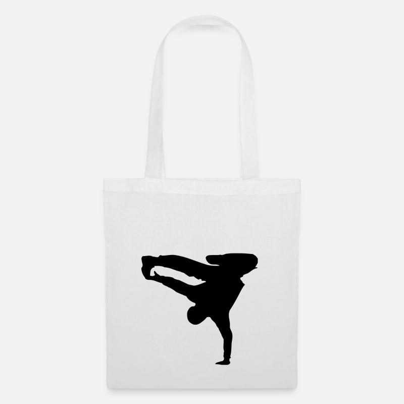 silhouette breakdancer - Sac en tissu - blanc