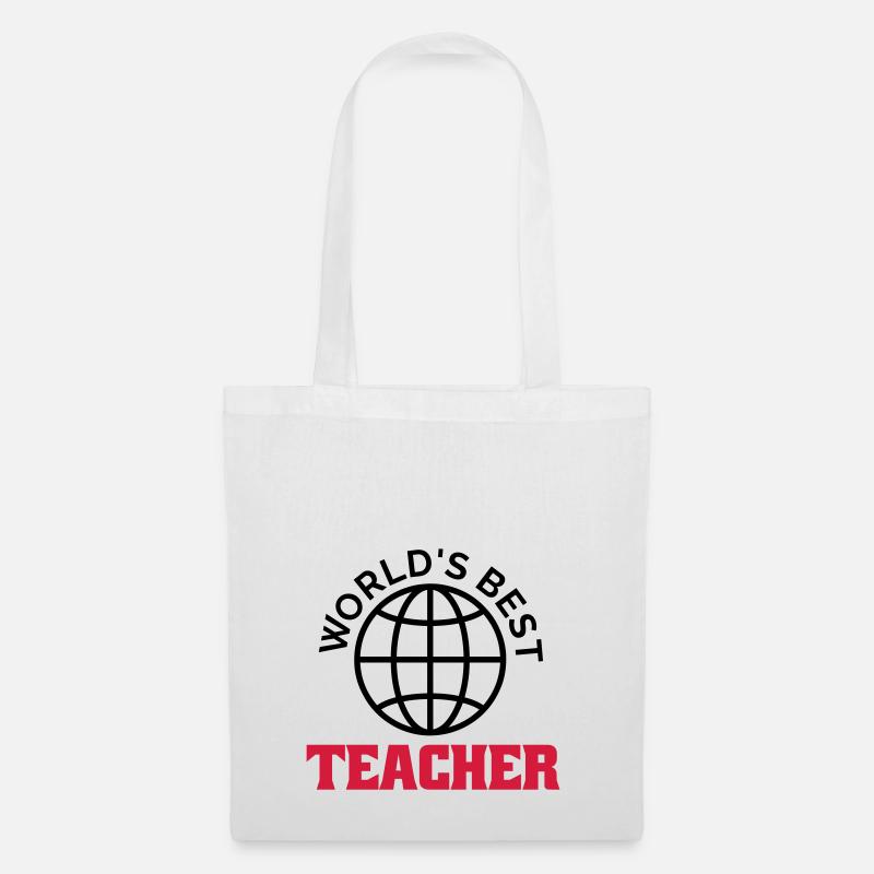 worlds best teacher - Stoffbeutel - Weiß
