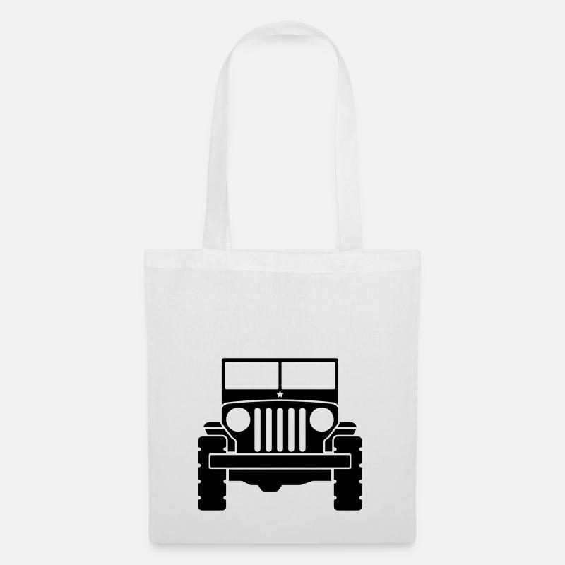 Jeep - Geländewagen - Stoffbeutel - Weiß