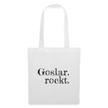 Goslar rockt - Textdesign mit Stadtnamen - Stoffbeutel - Weiß - Vorne