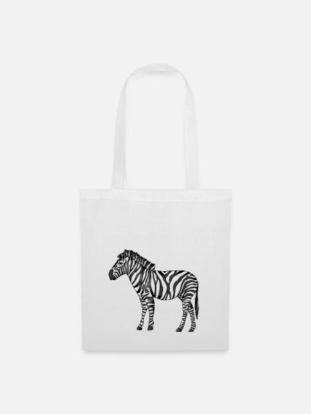 Zebra - Stoffbeutel - Weiß
