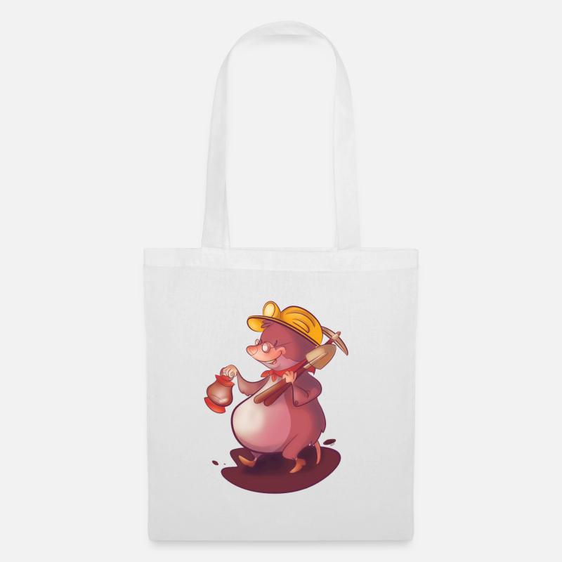 Mole underground - Tote Bag - white