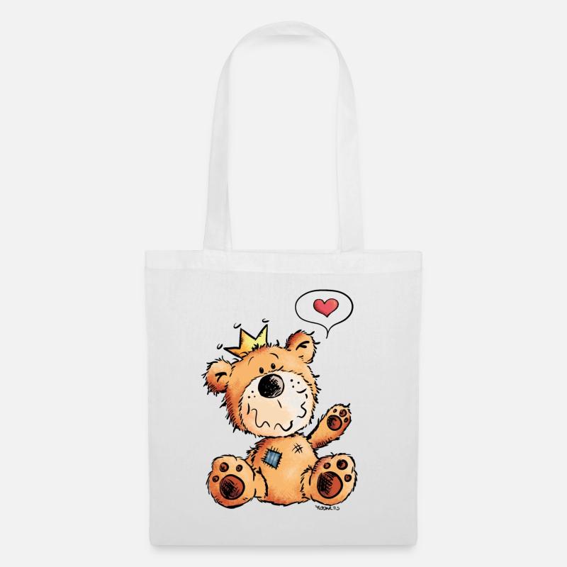 Love Bear - Teddy - Funny - Comic - Cute - Tote Bag - white