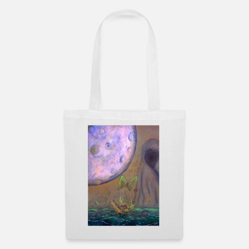 Celestial Dreamscape Illustration - Tote Bag - white