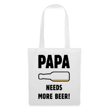 Papa a besoin de plus de bière ! (Bière Père Papa / POS 2C) - Sac en tissu - blanc - Devant