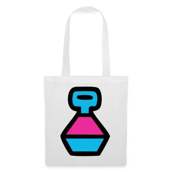  Retro Trinkflasche 90er Pop Art - Stoffbeutel - Weiß - Vorne