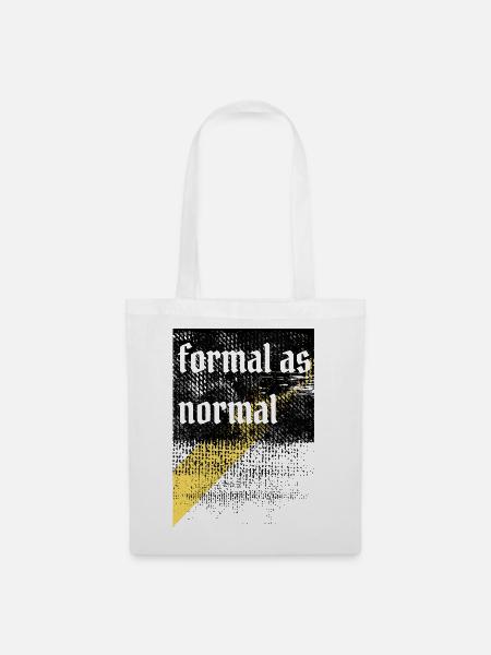 Anti-formales, grungy-ironisches Design - Stoffbeutel - Weiß