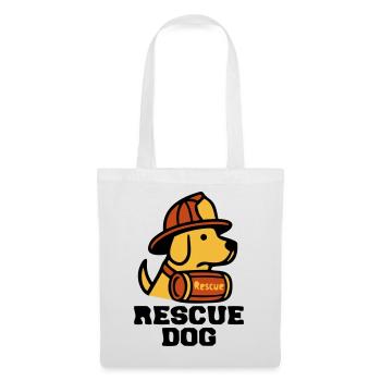 Feuerwehrhund Rescue Dog Logo - Stoffbeutel - Weiß - Vorne