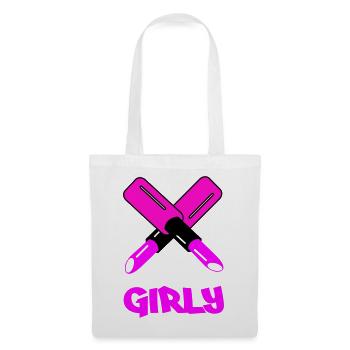 GIRLY Neon Cutout Typography - Stoffbeutel - Weiß - Vorne
