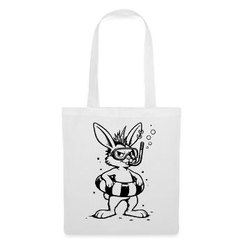Bunny Punk, der Unterwasser-Forscher (1C) - Stoffbeutel - Weiß - Vorne