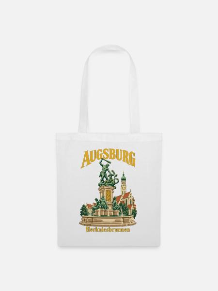 Augsburg Herkulesbrunnen - Stoffbeutel - Weiß