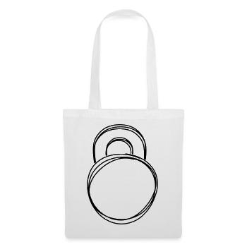 Kettlebell handgezeichnet - Stoffbeutel - Weiß - Vorne