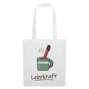 Kaffee mit Rotstift für Lehrer und Lehrerinnen - Stoffbeutel - Weiß - Vorne