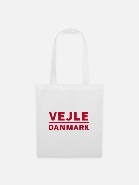 Vejle, Dänemark - Stoffbeutel - Weiß
