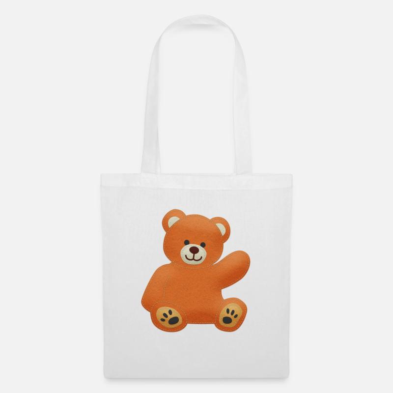 Felt Teddy - Stoffbeutel - Weiß