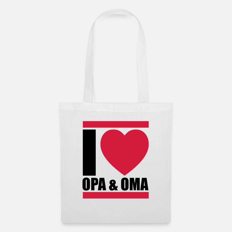 i love oma & opa - Stoffbeutel - Weiß