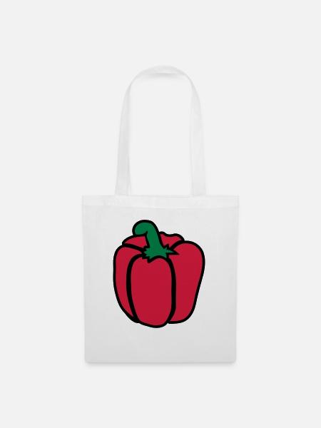Paprika - Stoffbeutel - Weiß
