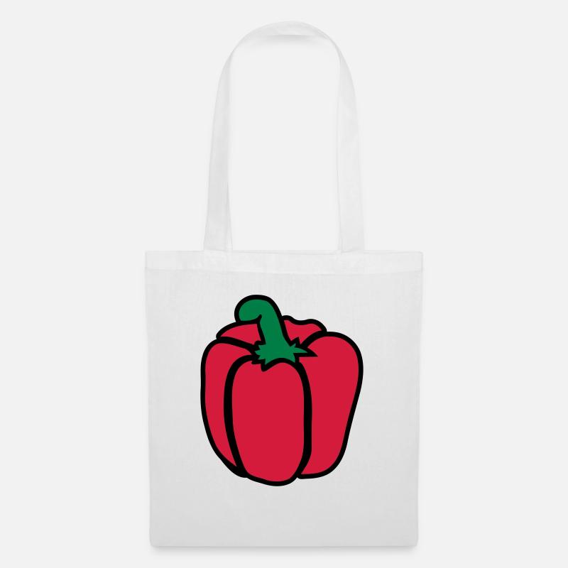 Paprika - Stoffbeutel - Weiß