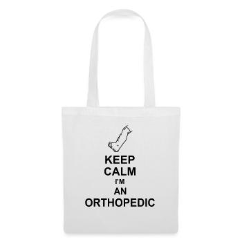 keep calm i'm an orthopedic kg10 - Sac en tissu - blanc - Devant