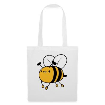 Abeille mignonne volante - Sac en tissu - blanc - Devant
